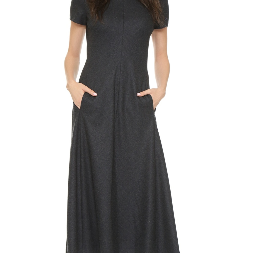 Theory Kalriem Flannel Wool Blend Dress Sz.2 Grey